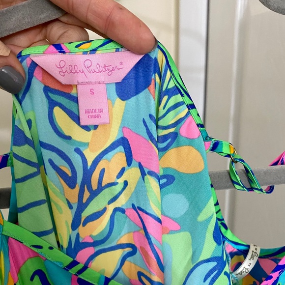 Lilly Pulitzer Deanna Tank Top Romper in Hot Spot - Picture 4 of 4